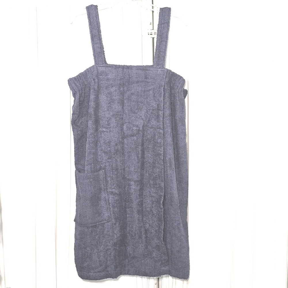Dreams & Co Purple Berry Thick Terry Towel Wrap Robe Cotton Large NWT